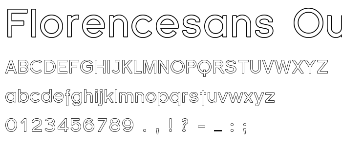 Florencesans Outline font